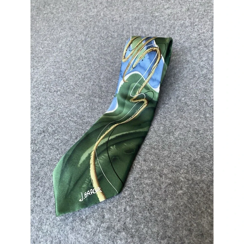 J. Garcia Green Gold Necktie Watercolor Courtyard Performance Artist Proof No. 9